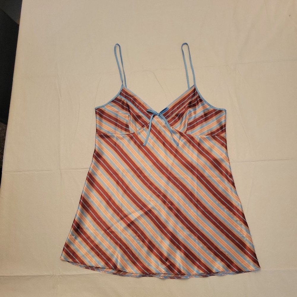 Satiny Striped Designer Chemise KATHRYN SIZE XL pre-owned